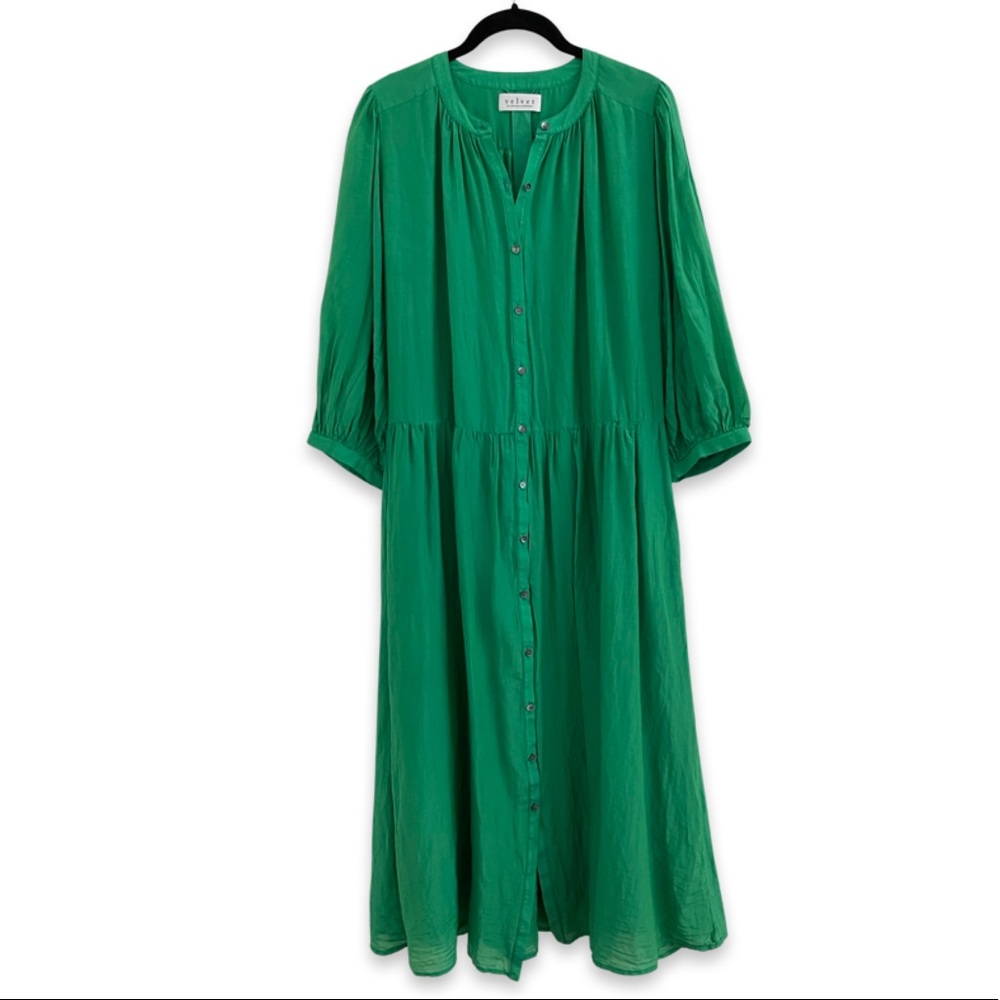 NWT Velvet by Graham and Spencer Silk Cotton Midi Dress Size Small